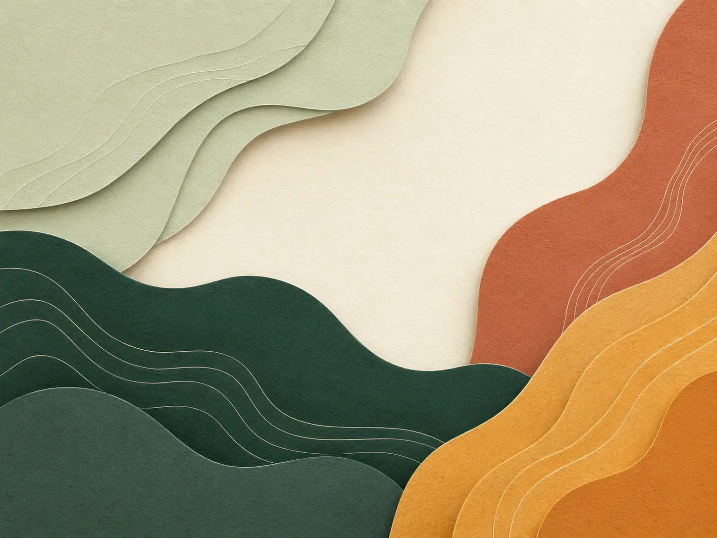 Abstract layered contours inspired by the North Yorkshire landscape